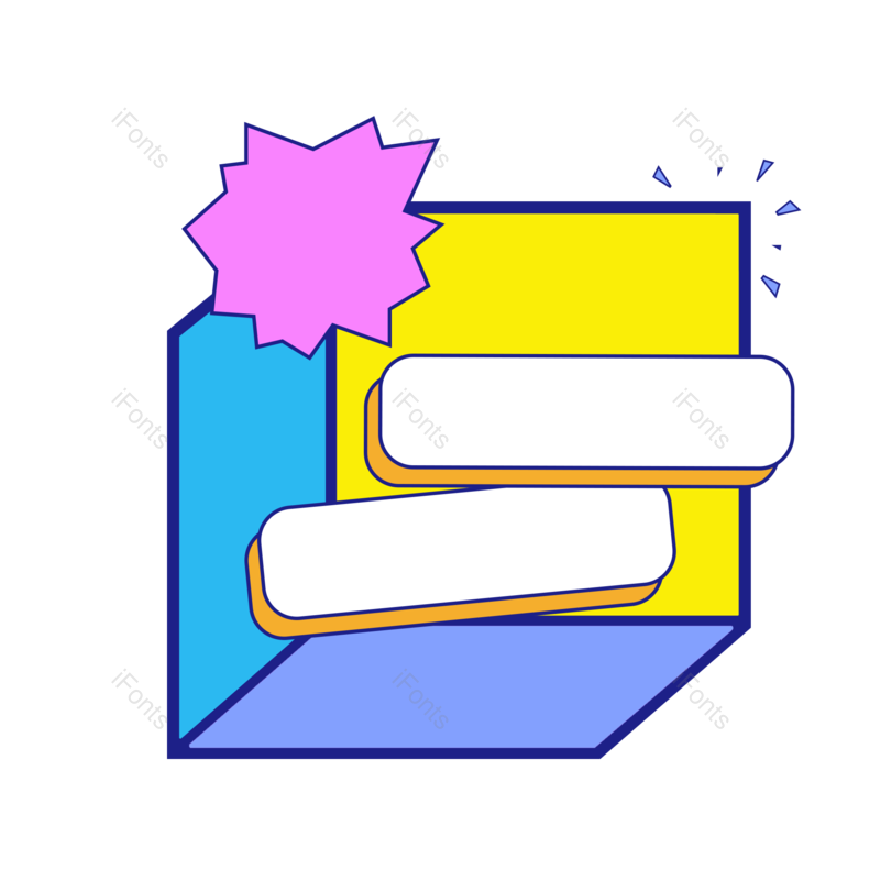 边框图片,立体元素,简约边框PNG,爆炸免抠素材